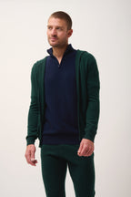 Hooded Zip-Up Cardigan - Elliot - Cypress