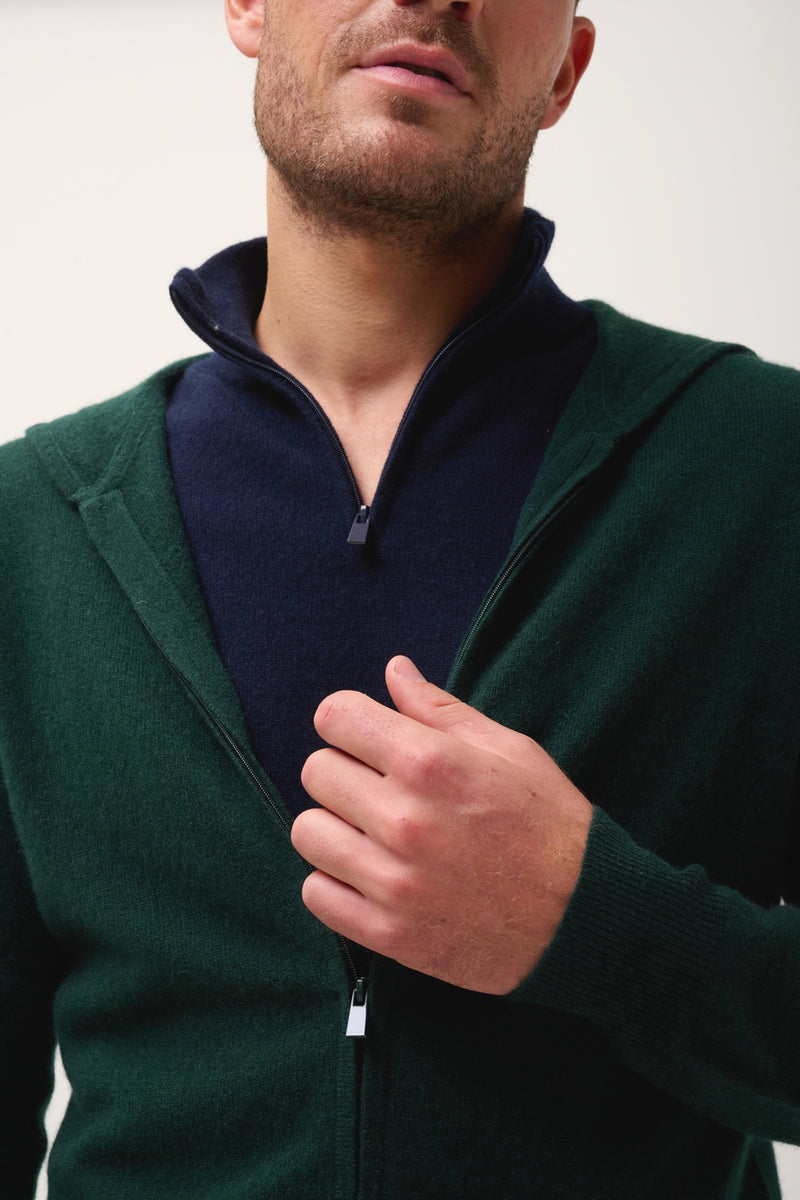 Gilet Zippé Capuche - Elliot - Cyprès