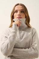 Pull Camionneur 6 Fils Akar - 100% Cachemire 6 Fils - Glacier Chiné - Femme