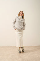 Pull Camionneur 6 Fils Akar - 100% Cachemire 6 Fils - Glacier Chiné - Femme