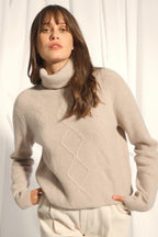 Pull Col Roulé 6 Fils - Dolma - Camel Clair Chiné