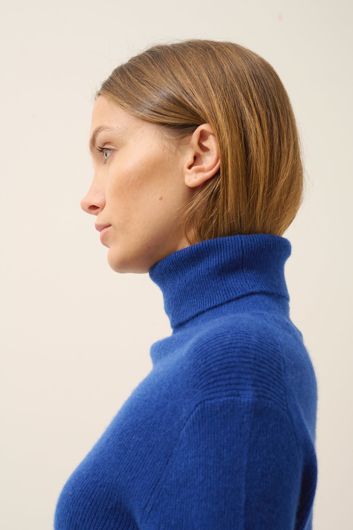 Pull Col Roulé Lanais - 100% Cachemire 2 Fils - Outremer - Femme