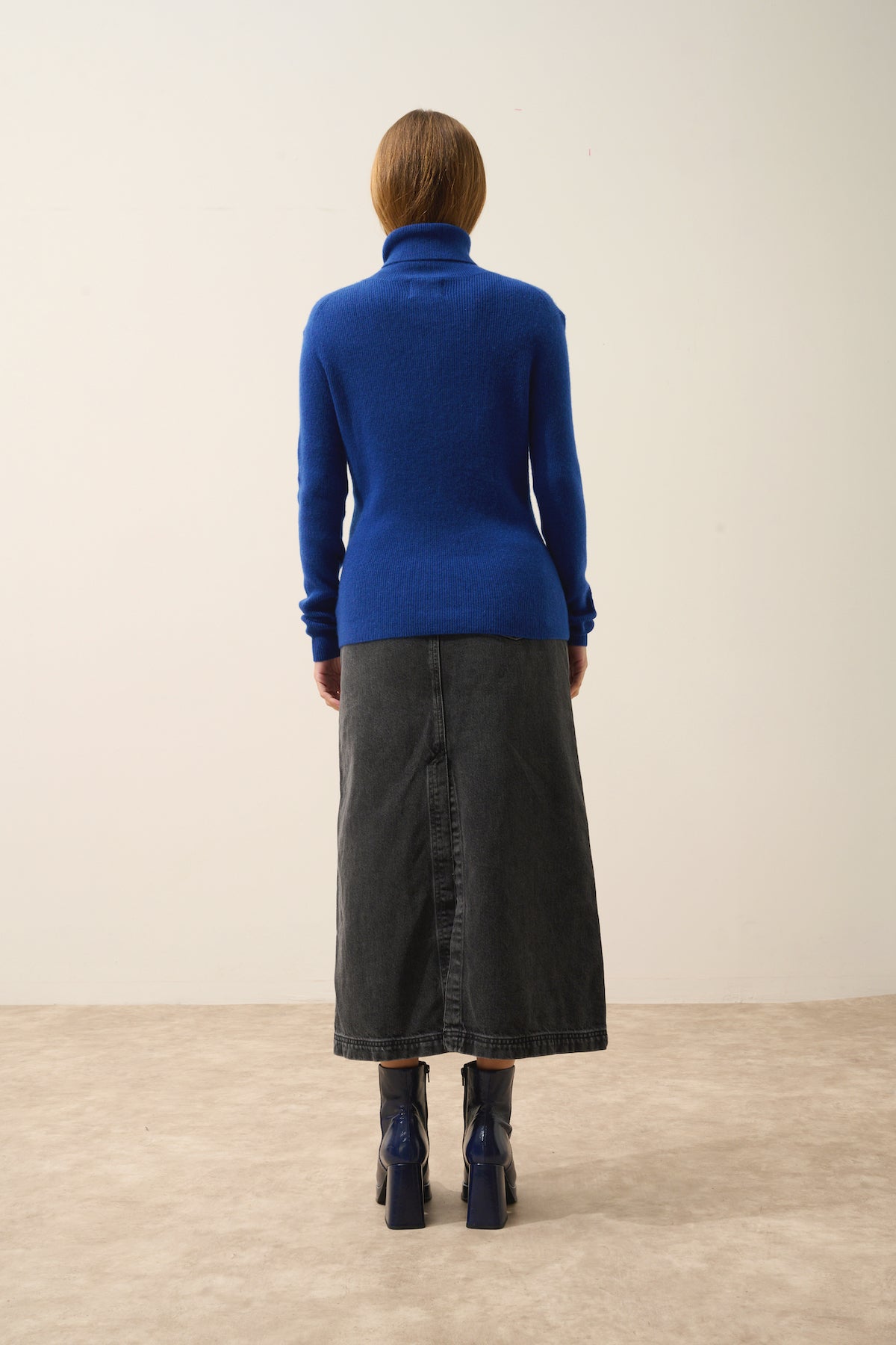Pull Col Roulé Lanais - 100% Cachemire 2 Fils - Outremer - Femme