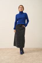 Pull Col Roulé Lanais - 100% Cachemire 2 Fils - Outremer - Femme
