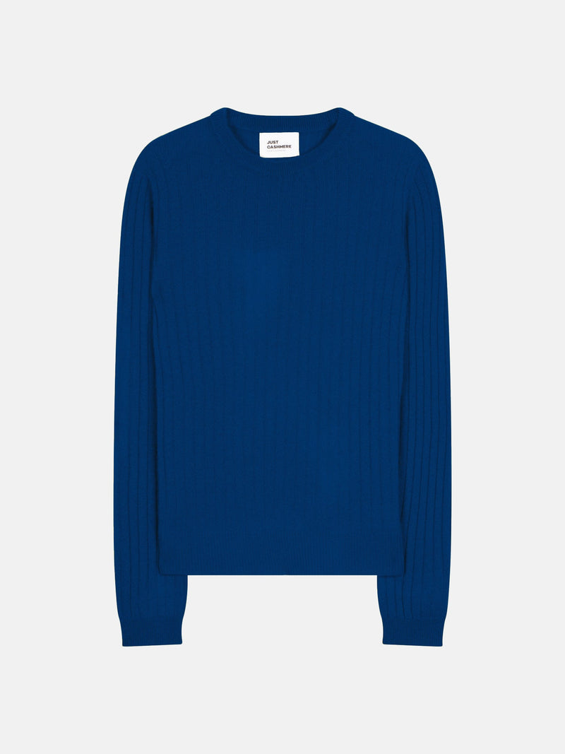 Pull Col Rond Avana - 100% Cachemire 2 Fils - Outremer - Femme