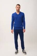 Pull Col V 4 Fils - Nathan  - Outremer
