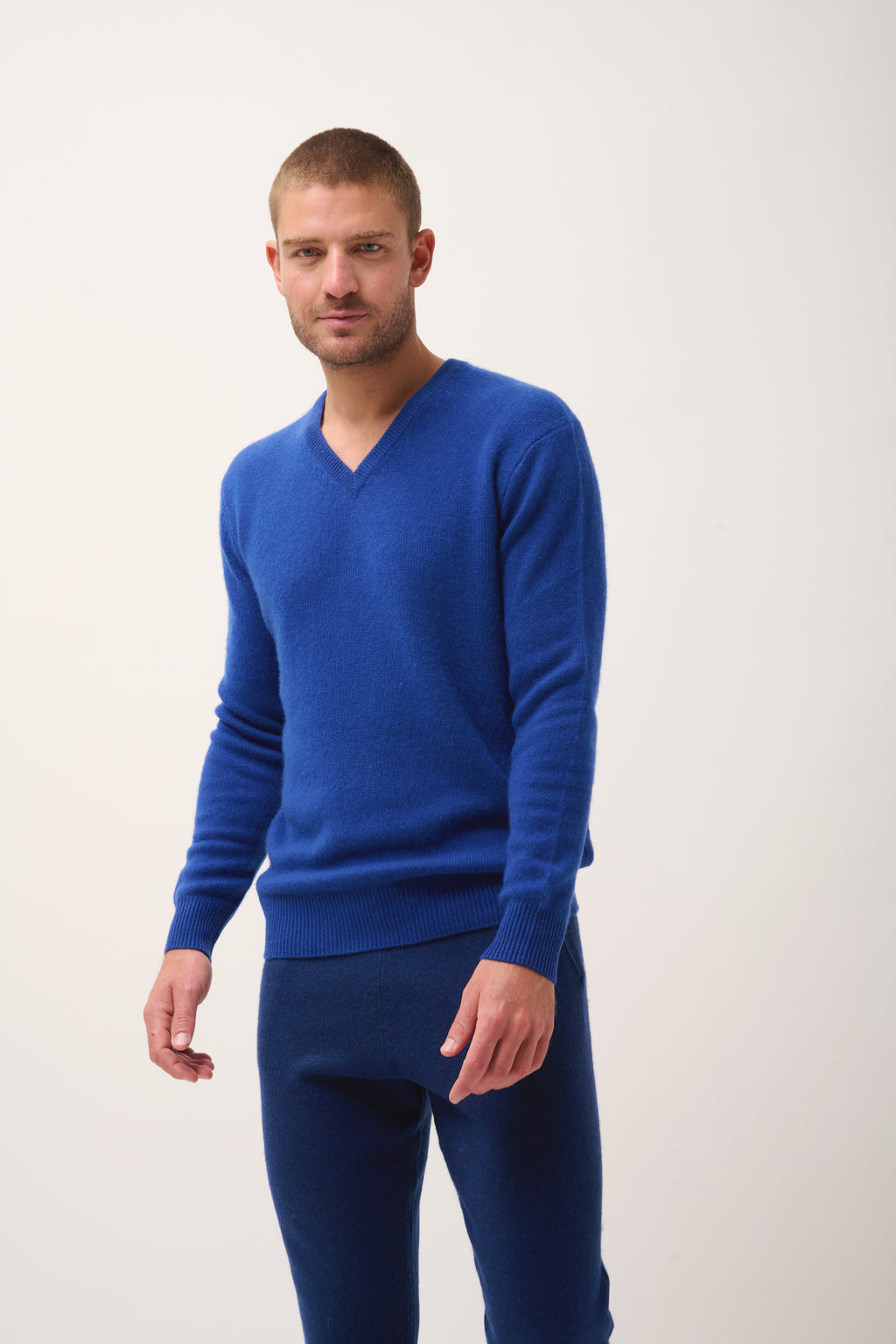 Pull Col V 4 Fils - Nathan  - Outremer