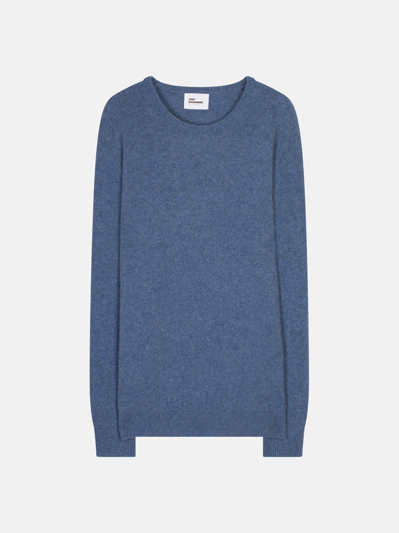 Just Cashmere - Jersey Cuello Redondo 4 Hilos - Gabin - Azul Denim