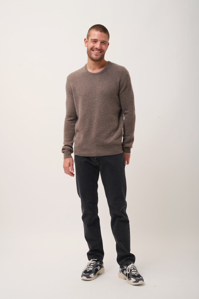 Jersey Cuello Redondo 4 Hilos - Gabin - Taupe Jaspeado