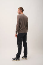Jersey Cuello Redondo 4 Hilos - Gabin - Taupe Jaspeado