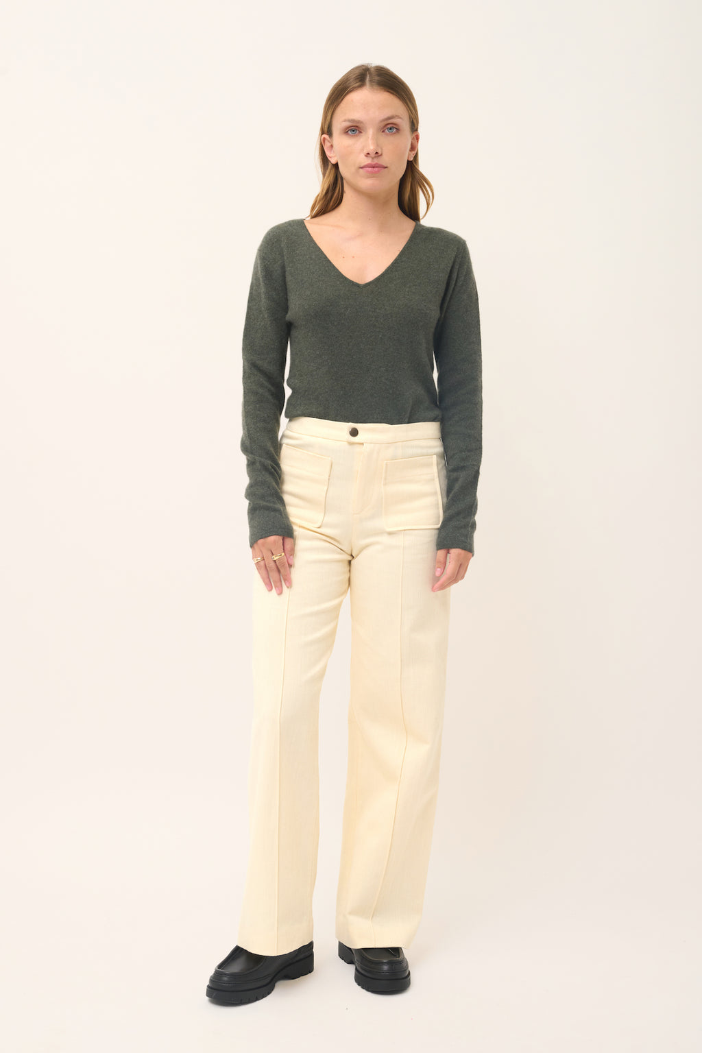 Jersey Cuello Pico - Joan - Caqui Vigoré
