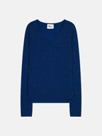 4-Ply V-Neck Jumper Abby - Ultramarine