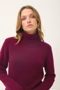 Jersey de Cuello Vuelto de 4 Cabos June - 100% Cachemira de 4 Cabos - Burdeos - Mujer