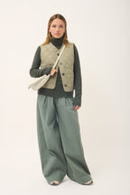 Pull Col Roulé 4 Fils June - 100% Cachemire 4 Fils - Kaki Chiné - Femme