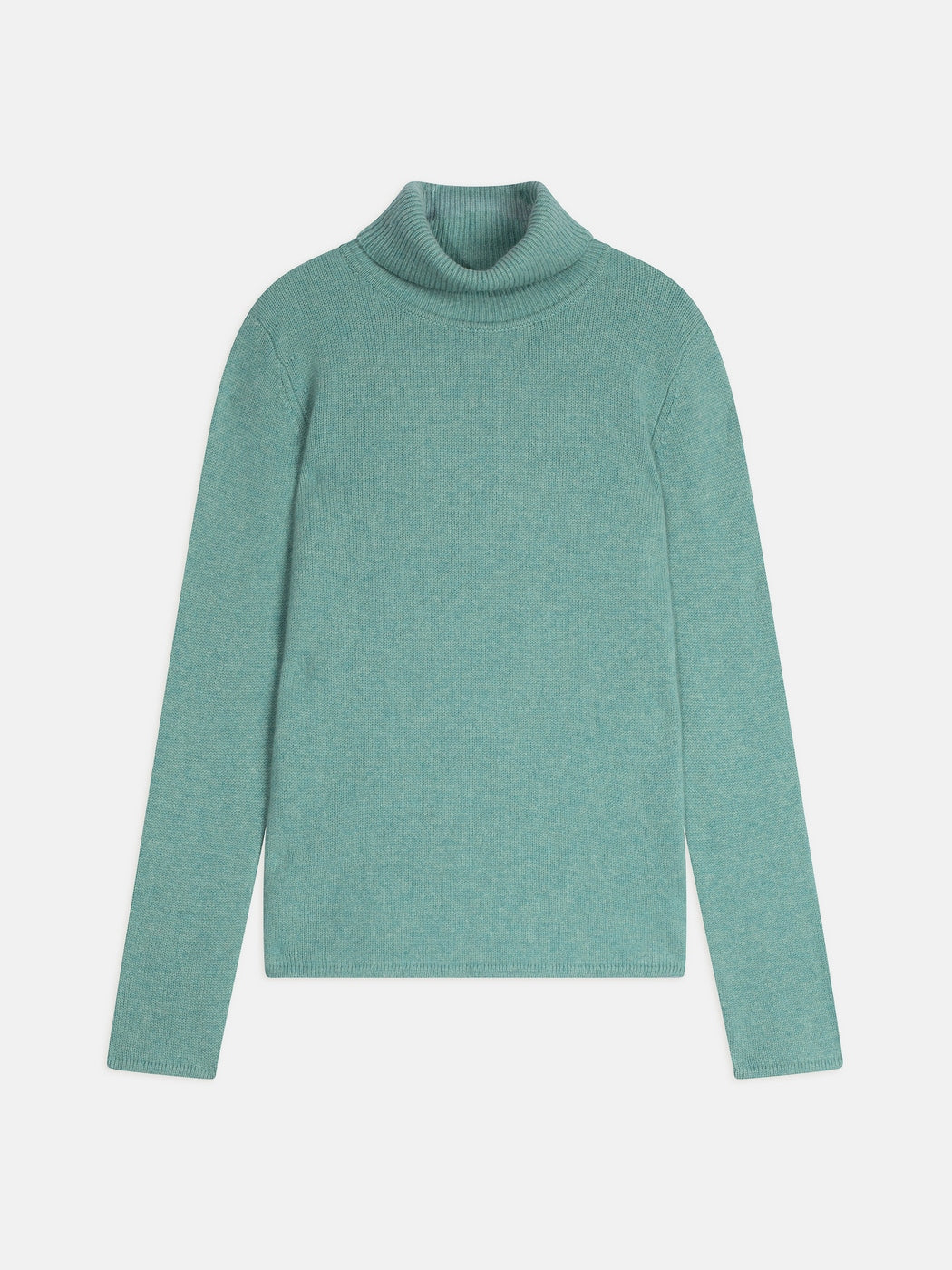 Pull Col Roulé 4Fils - June - Vert Chiné