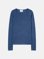 Pull Col Rond 4 Fils - Joyce - Bleu Denim