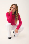 Pull Col Rond - Jane - Fuchsia