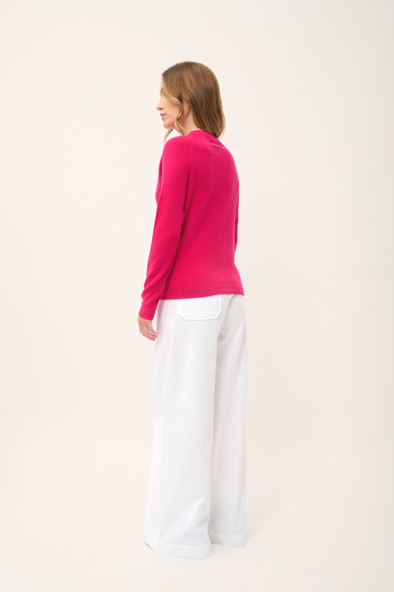 Pull Col Rond - Jane - Fuchsia