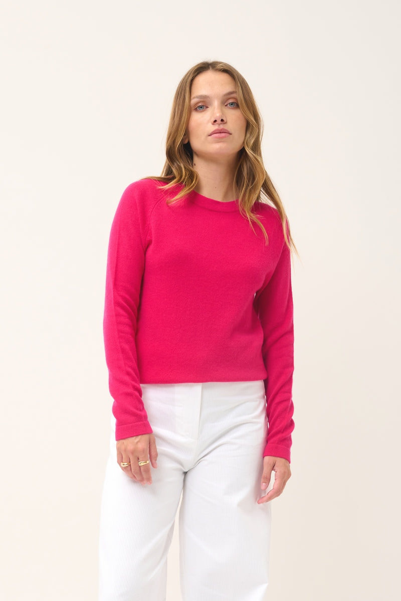 Pull Col Rond - Jane - Fuchsia