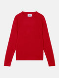 Just Cashmere - Jersey de Cuello Redondo Jane - 100% Cachemira 2 Hilos - Rojo - Mujer