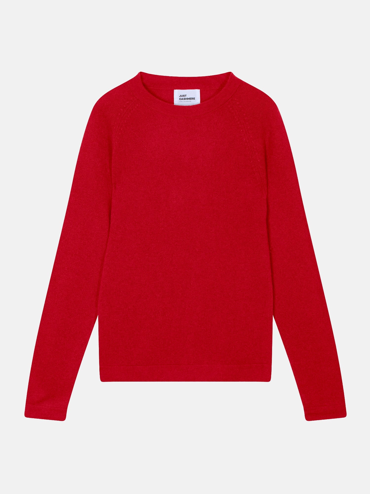 Just Cashmere - Jersey de Cuello Redondo Jane - 100% Cachemira 2 Hilos - Rojo - Mujer