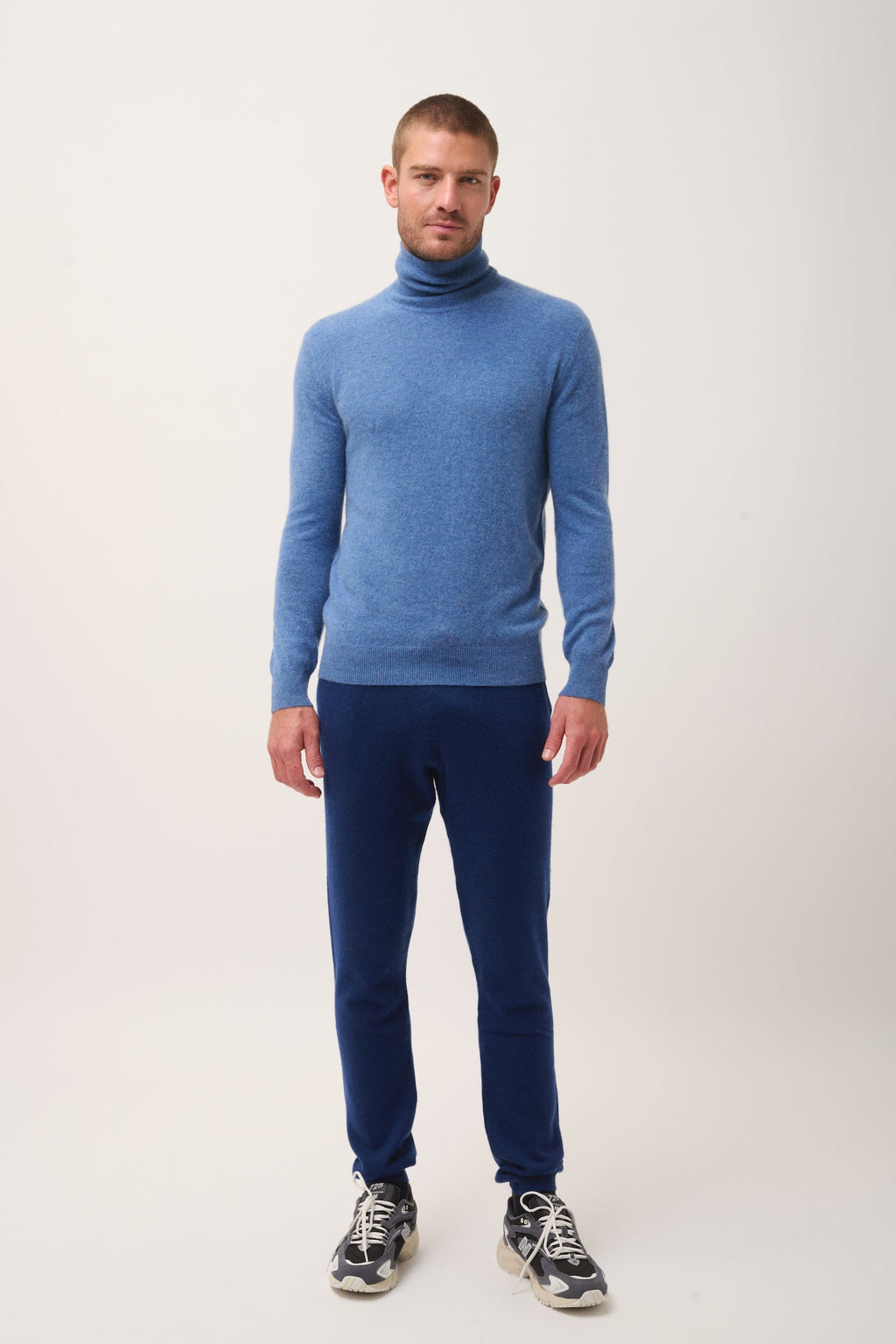 Pull Col Roulé - Connor - Bleu Denim