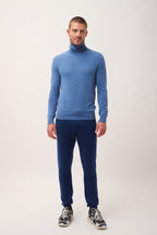 Pull Col Roulé - Connor - Bleu Denim