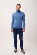 Pull Col Roulé - Connor - Bleu Denim