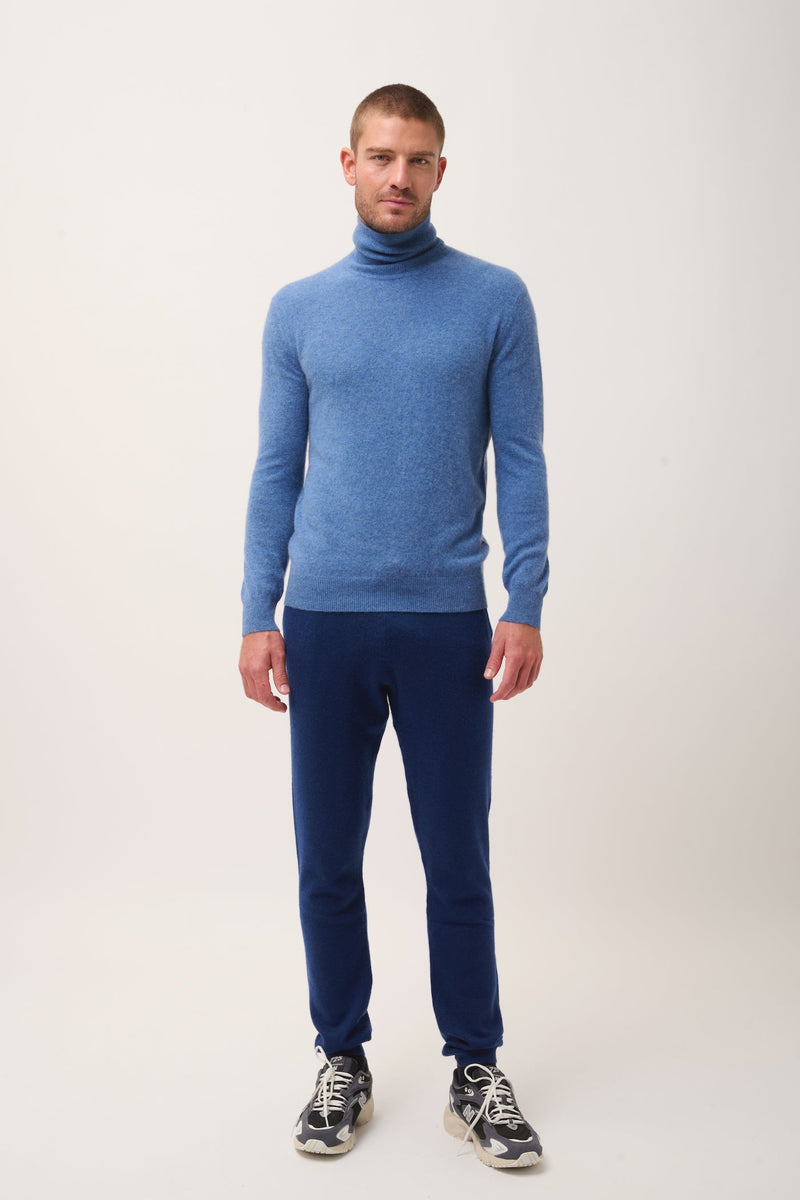 Pull Col Roulé - Connor - Bleu Denim