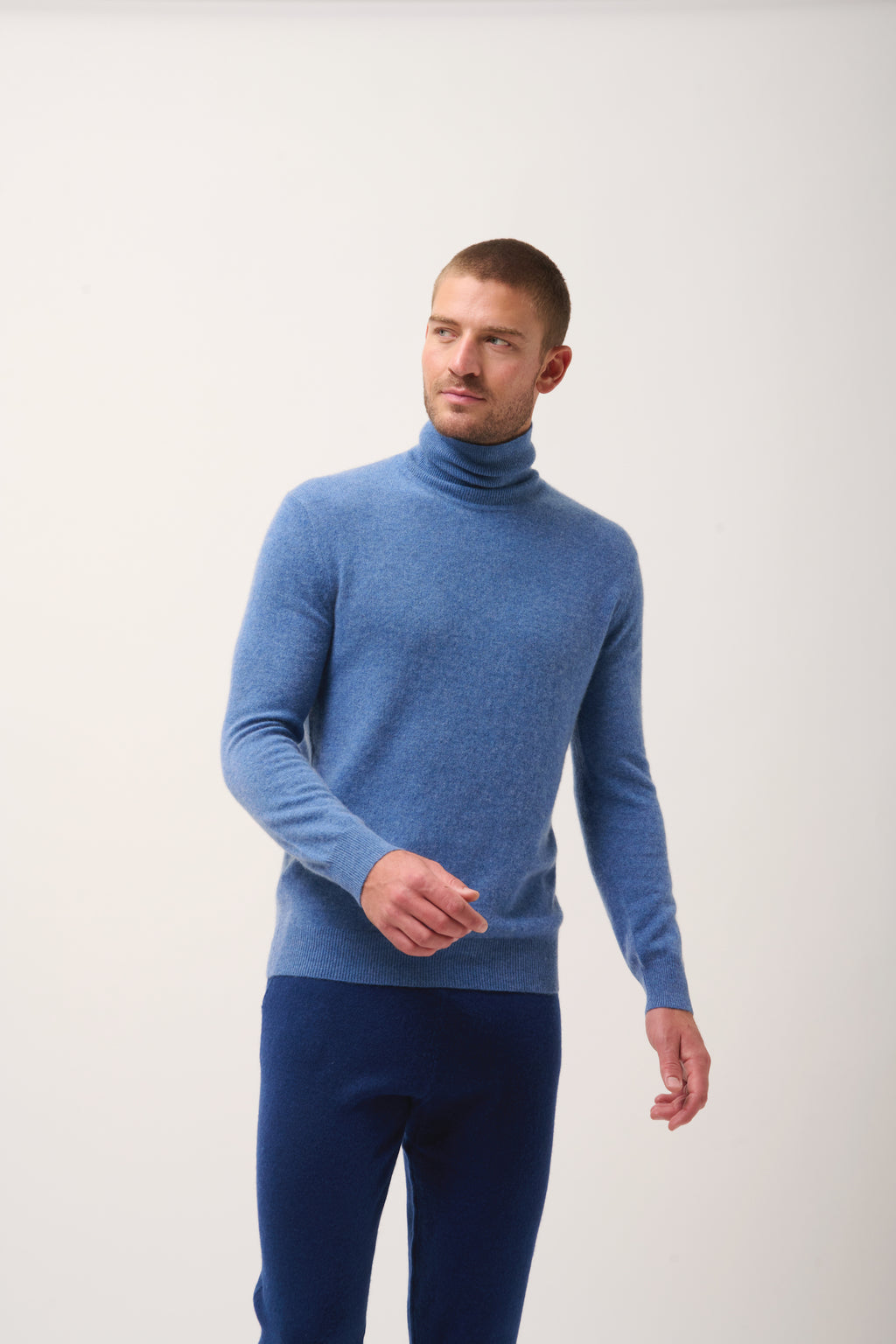 Jersey de Cuello Vuelto - Connor - Azul Denim