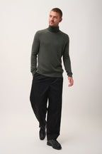 Pull Col Roulé - Connor - Kaki Chiné