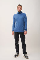 Jersey De Cuello Alto De 4 Capas - Sacha - Azul Denim