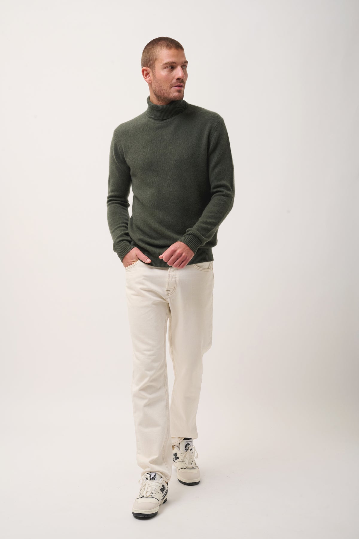 Just Cashmere - Pull Cuello Alto 4 Hilos - Sacha - Caqui