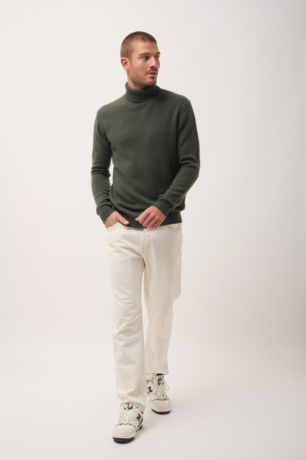 Just Cashmere - Pull Cuello Alto 4 Hilos - Sacha - Caqui