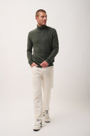 Just Cashmere - Pull Col Roulé 4 Fils - Sacha - Kaki