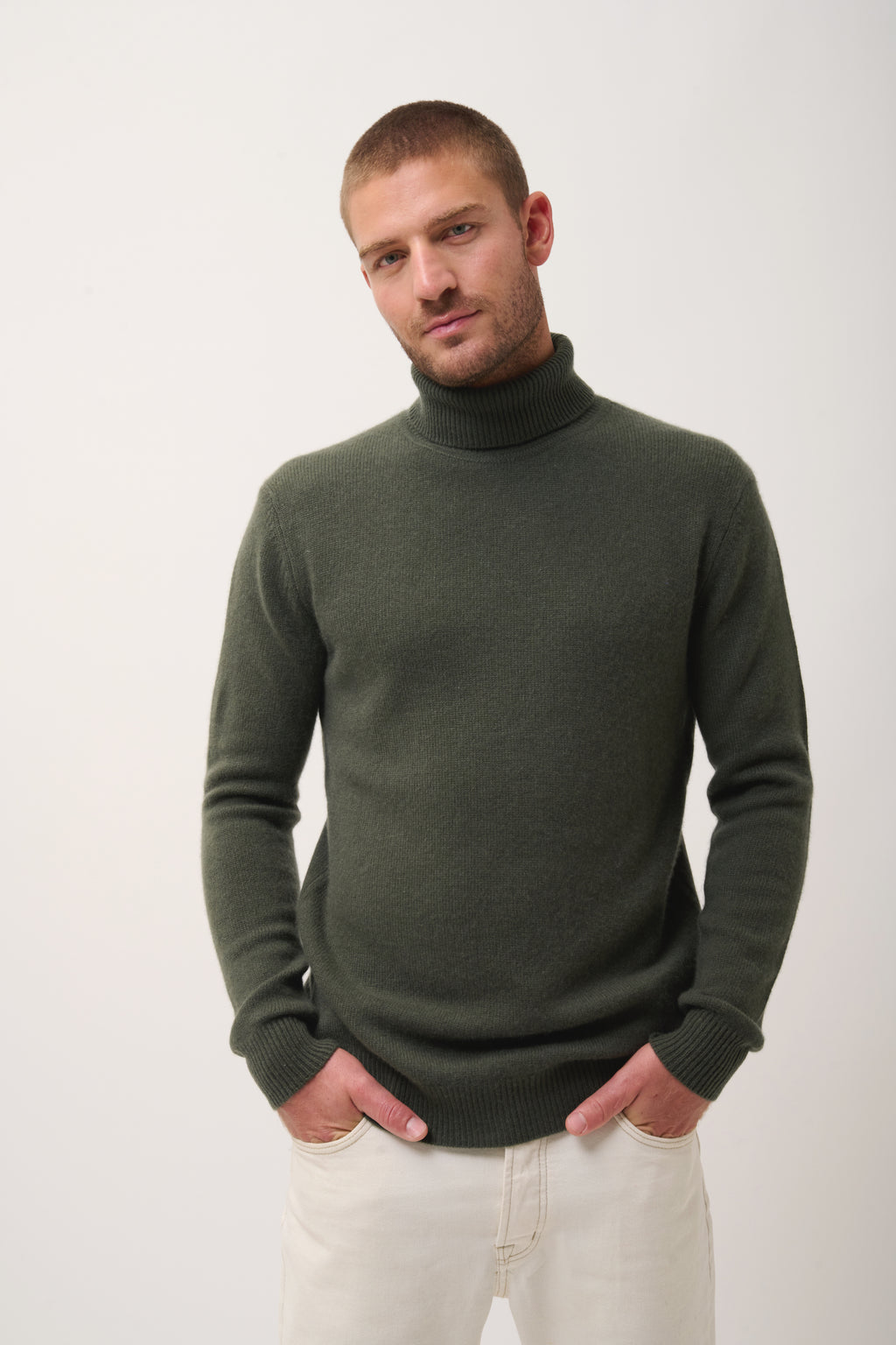 Just Cashmere - Pull Cuello Alto 4 Hilos - Sacha - Caqui