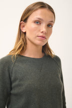 Round-Neck Jumper - Helen - Khaki Marl