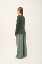 Round-Neck Jumper - Helen - Khaki Marl