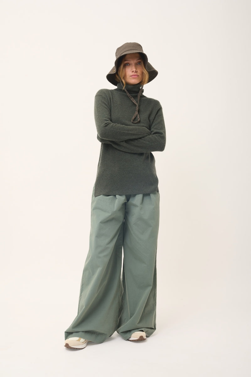 Pull Col Roulé - Lexie - Kaki Chiné
