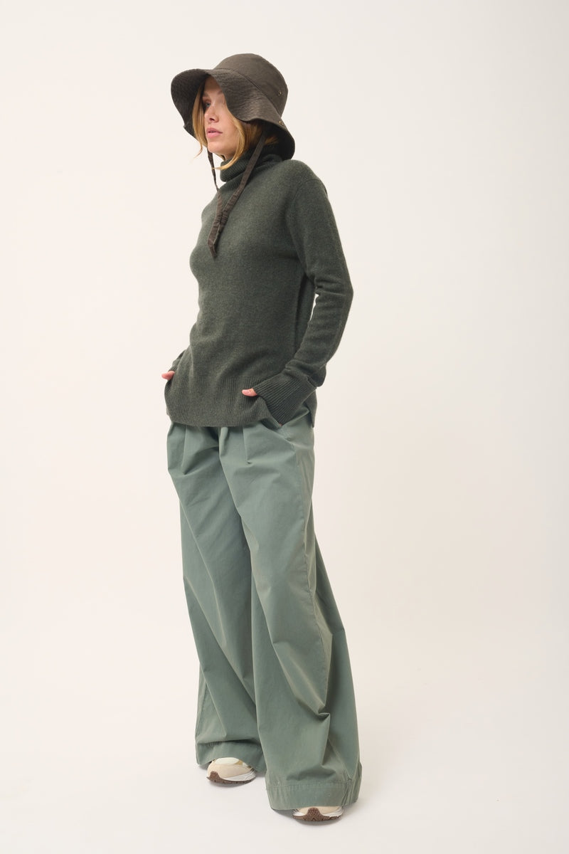 Pull Col Roulé - Lexie - Kaki Chiné