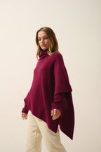 Poncho 4 Fils - Ashley - Bordeaux