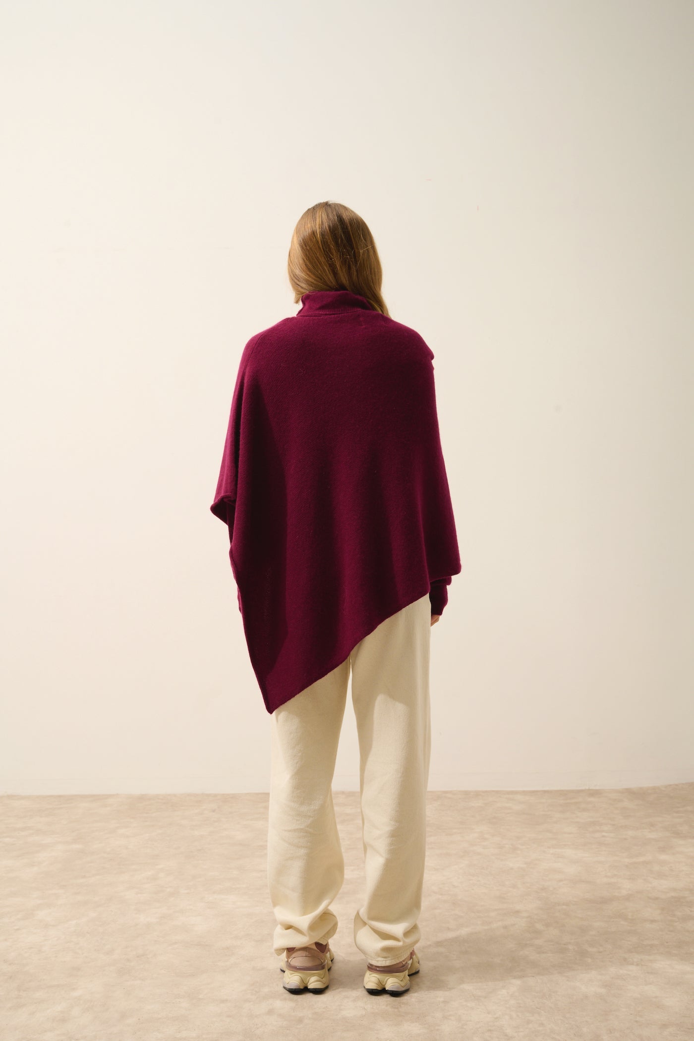 Poncho 4 Fils - Ashley - Bordeaux