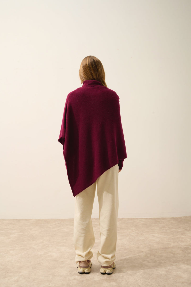 Poncho 4 Hilos - Ashley - Burdeos