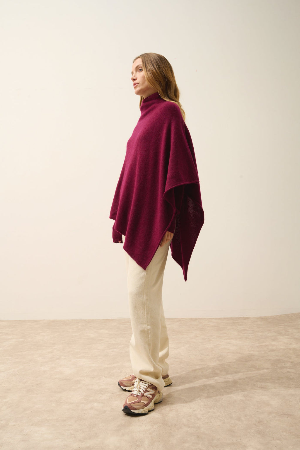 Poncho 4 Fils - Ashley - Bordeaux