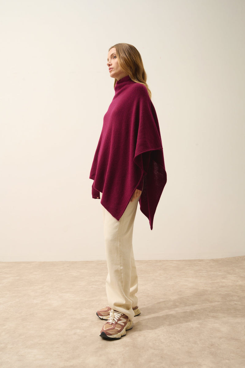 Poncho 4 Hilos - Ashley - Burdeos
