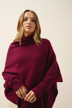 Poncho 4 Fils - Ashley - Bordeaux