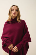 Poncho 4 Fils - Ashley - Bordeaux