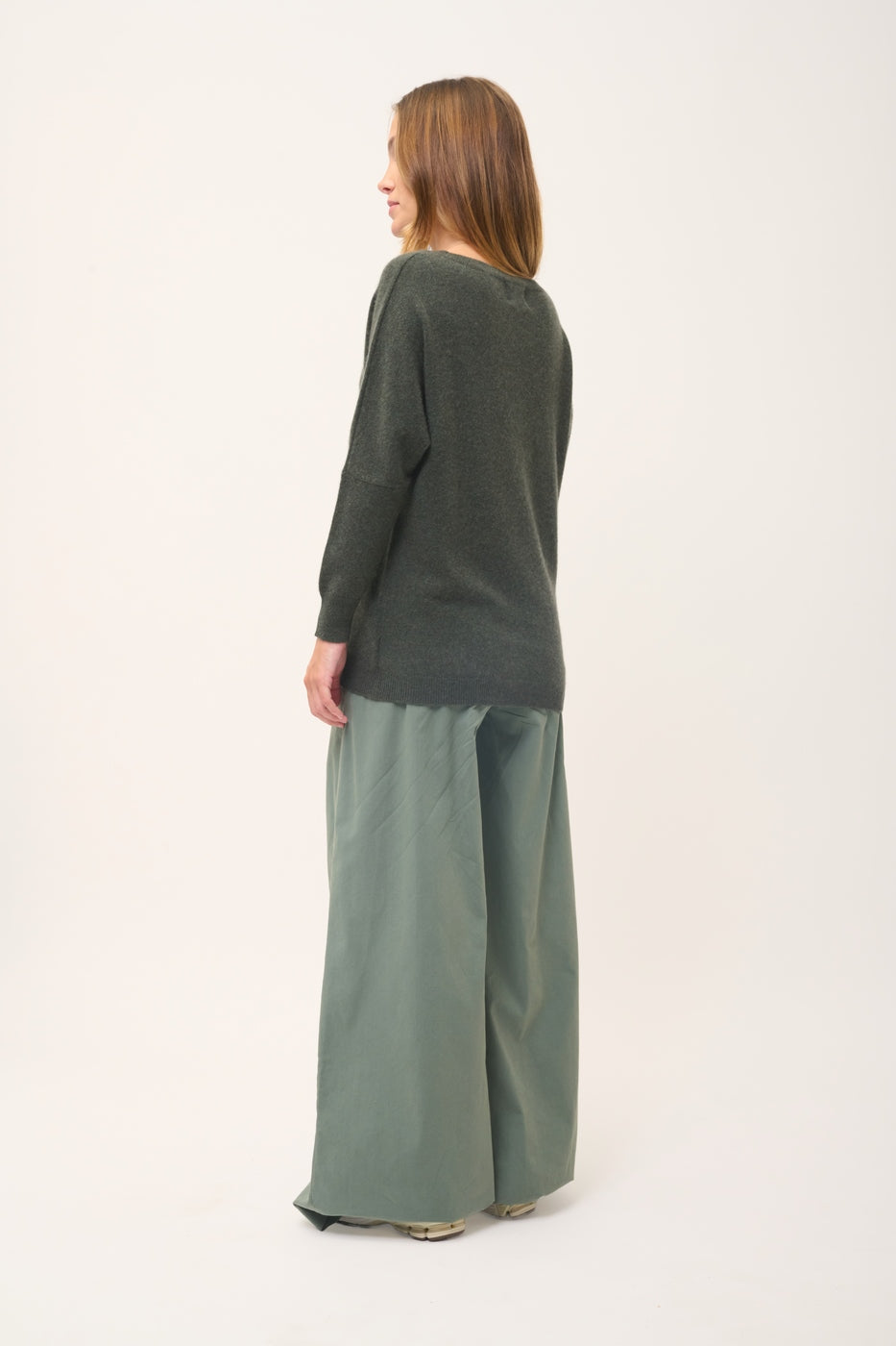 Batwing Jumper - Rebecca - Marl Khaki
