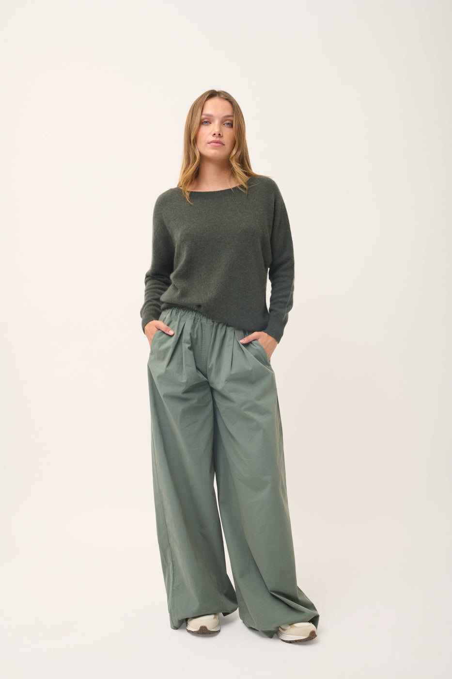 Batwing Jumper - Rebecca - Marl Khaki