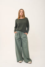 Batwing Jumper - Rebecca - Marl Khaki